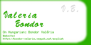 valeria bondor business card